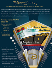 Disney Cruise Line Auditions Flyer